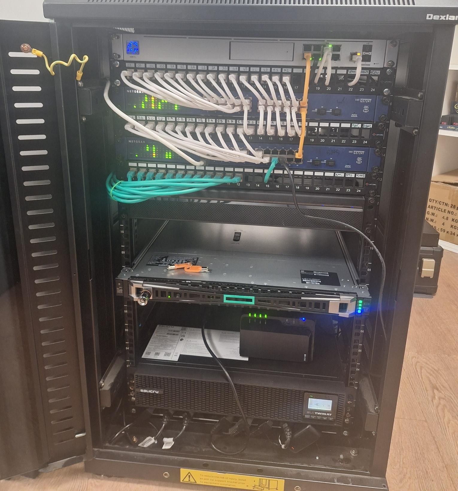 Baie serveur installée chez le client